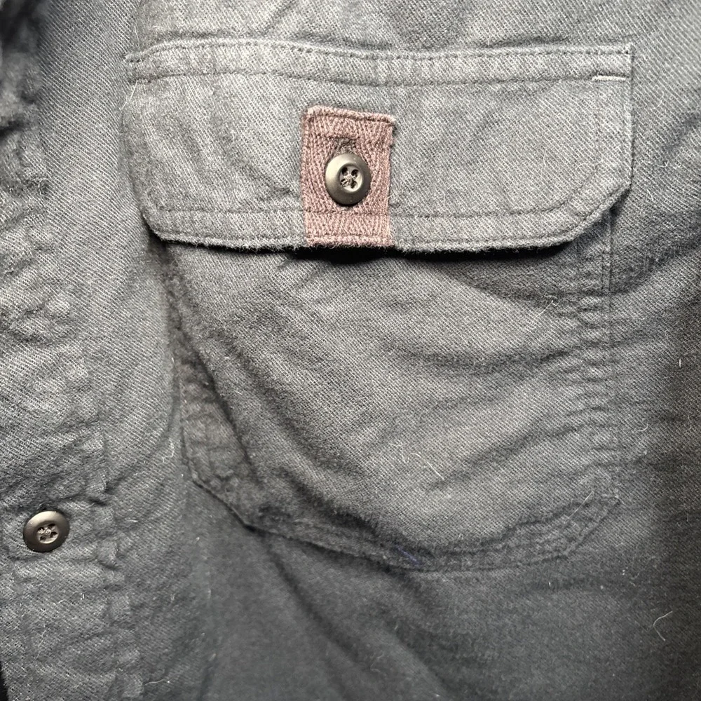 Men's Large Cabela's Blue Gray fleece-lined shirt jacket with Hood And Pockets - Picture 4 of 12